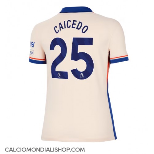 Maglie da calcio Chelsea Moises Caicedo #25 Seconda Maglia Femminile 2024-25 Manica Corta